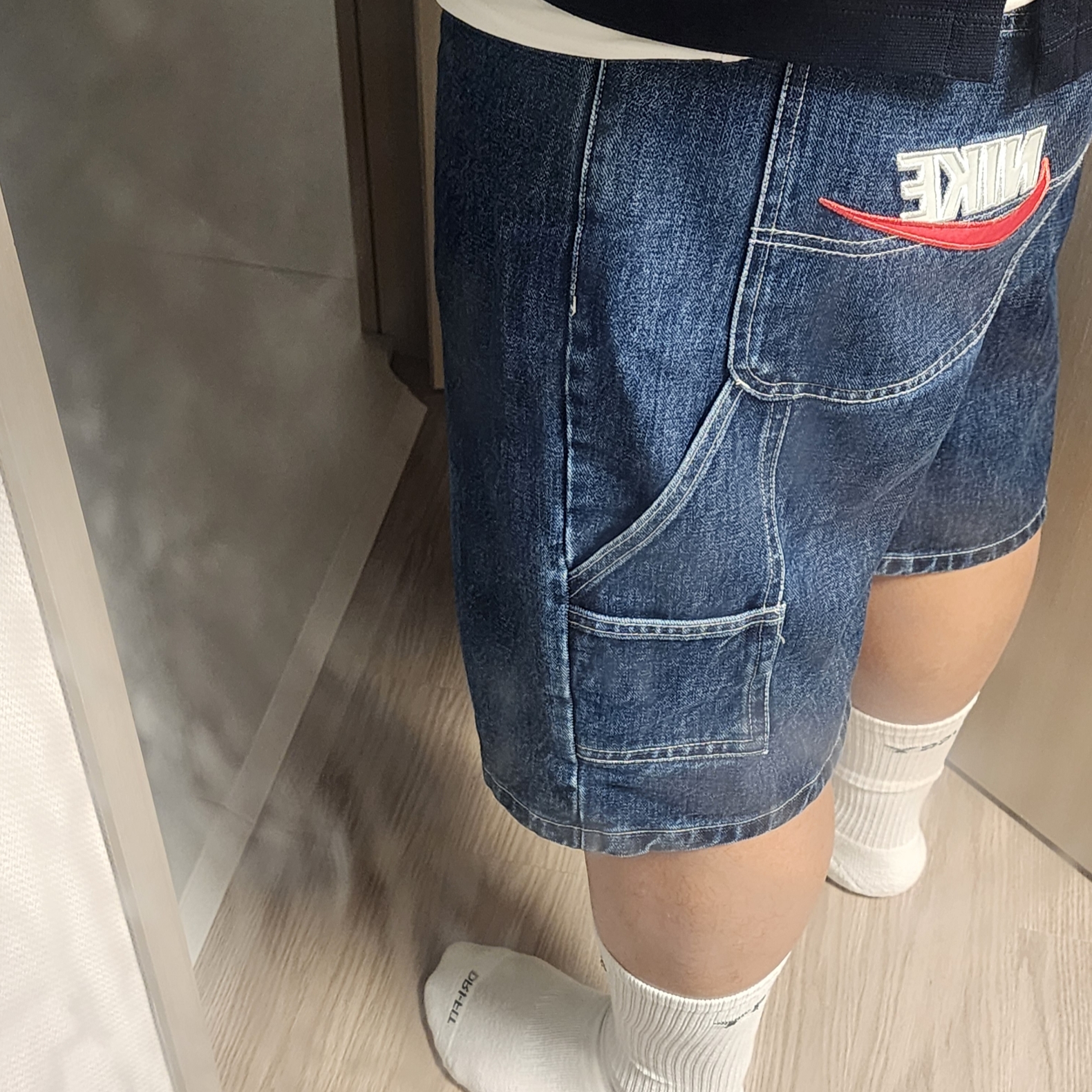 Nike Field General 82 SP Aluminum and Total Orange, Supreme x Nike Denim Short Indigo - 24SS 착용 스타일 - 6