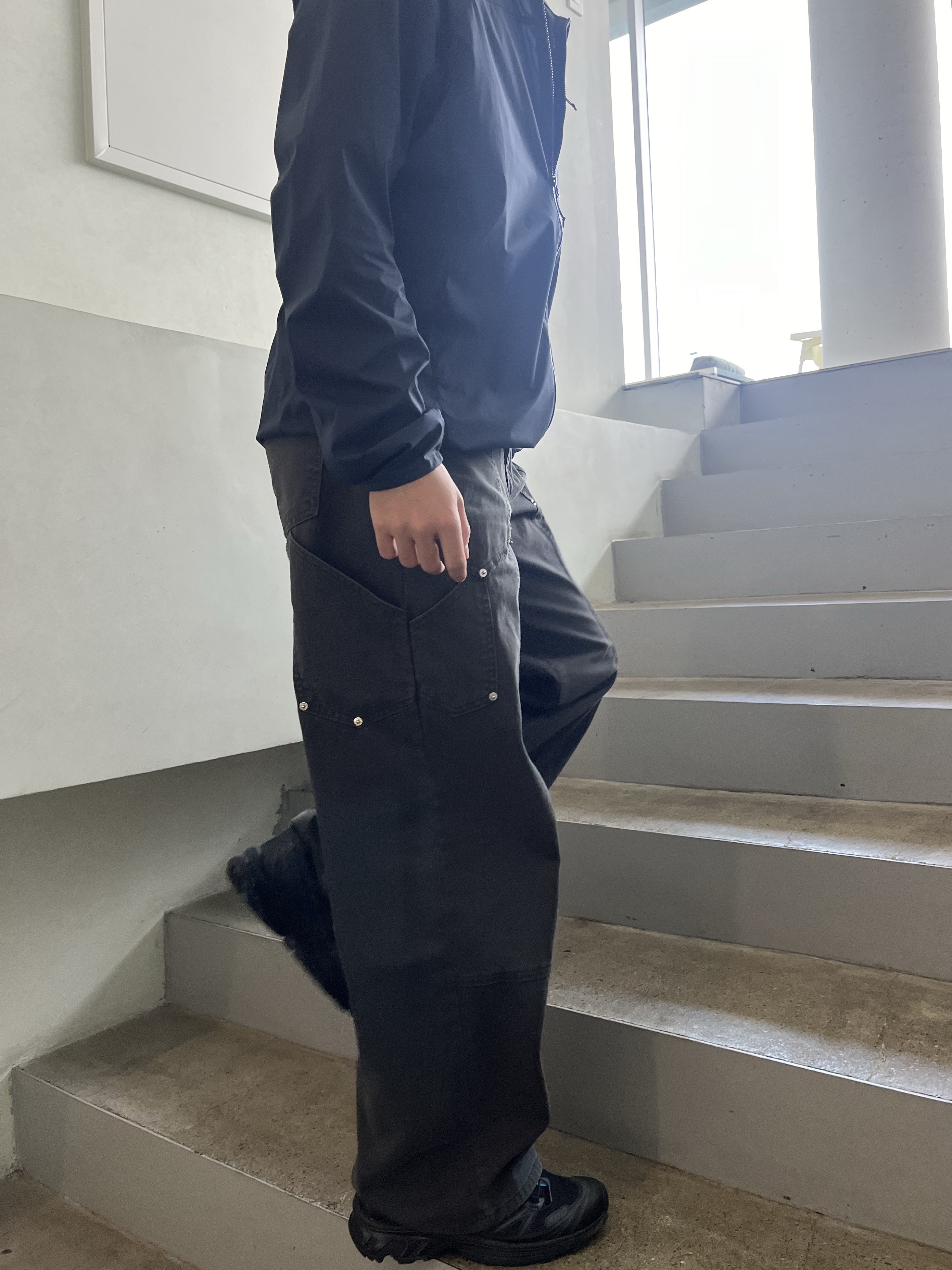 Arc'teryx Squamish Hoody Black Sapphire, Salomon XT-6 ADV Black 착용 스타일 - 2