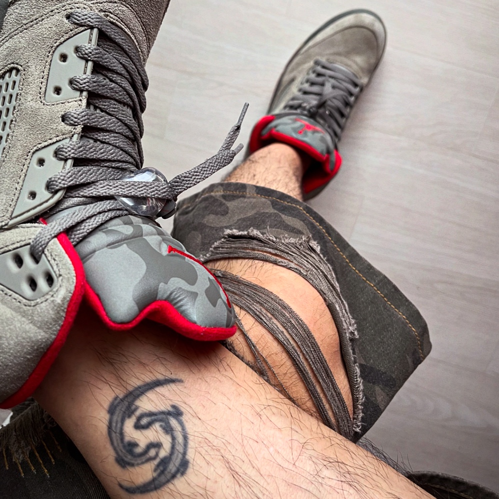 Jordan 5 Retro P51 Camo 착용 스타일