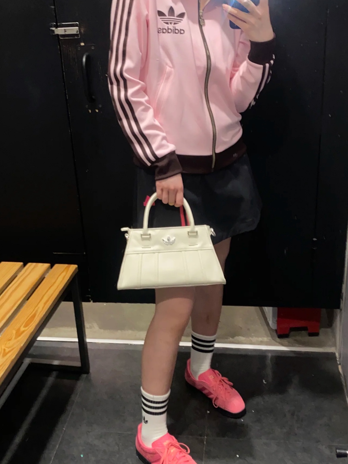 (W) Adidas Originals Beckenbauer Track Jacket Clear Pink - KR Sizing 착용 스타일 - 3