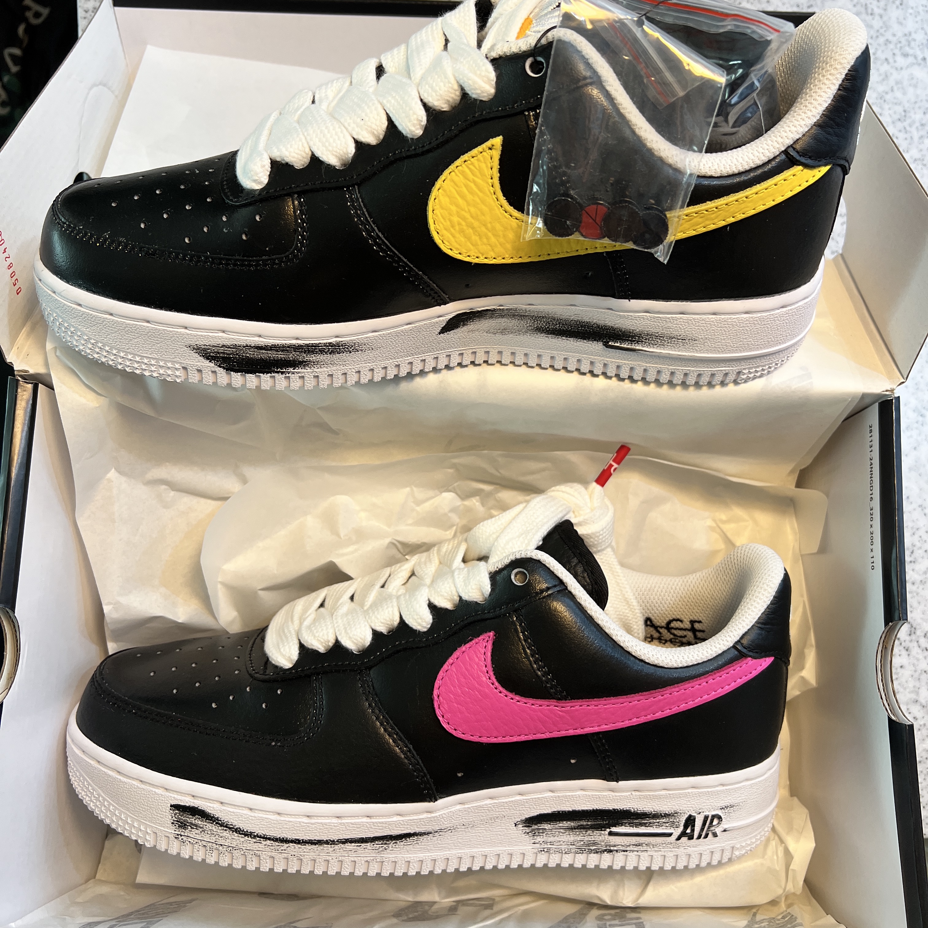 Nike x Peaceminusone Air Force 1 Low Para-Noise 3.0 Black and Multicolor 착용 스타일 - 3