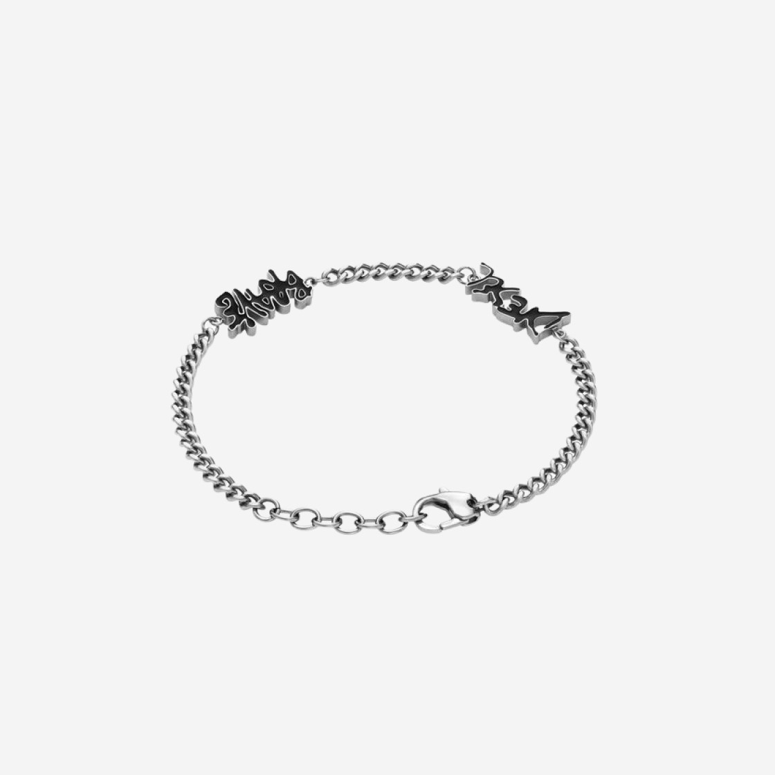 Diesel Dx1466 Stainless Steel Chain Bracelet Silver Black 상세 이미지 2