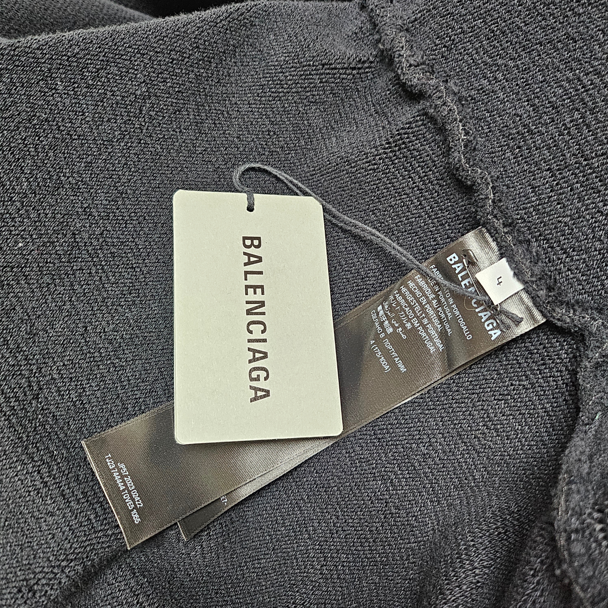 Balenciaga Paris Moon Outerwear Zip-Up Hoodie Oversized Black Faded 착용 스타일 - 4