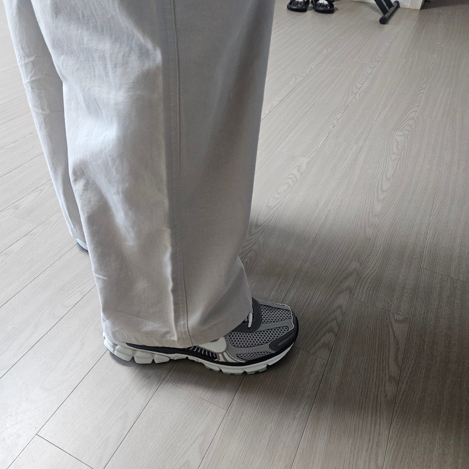 (W) Nike Zoom Vomero 5 Cobblestone and Flat Pewter 착용 스타일