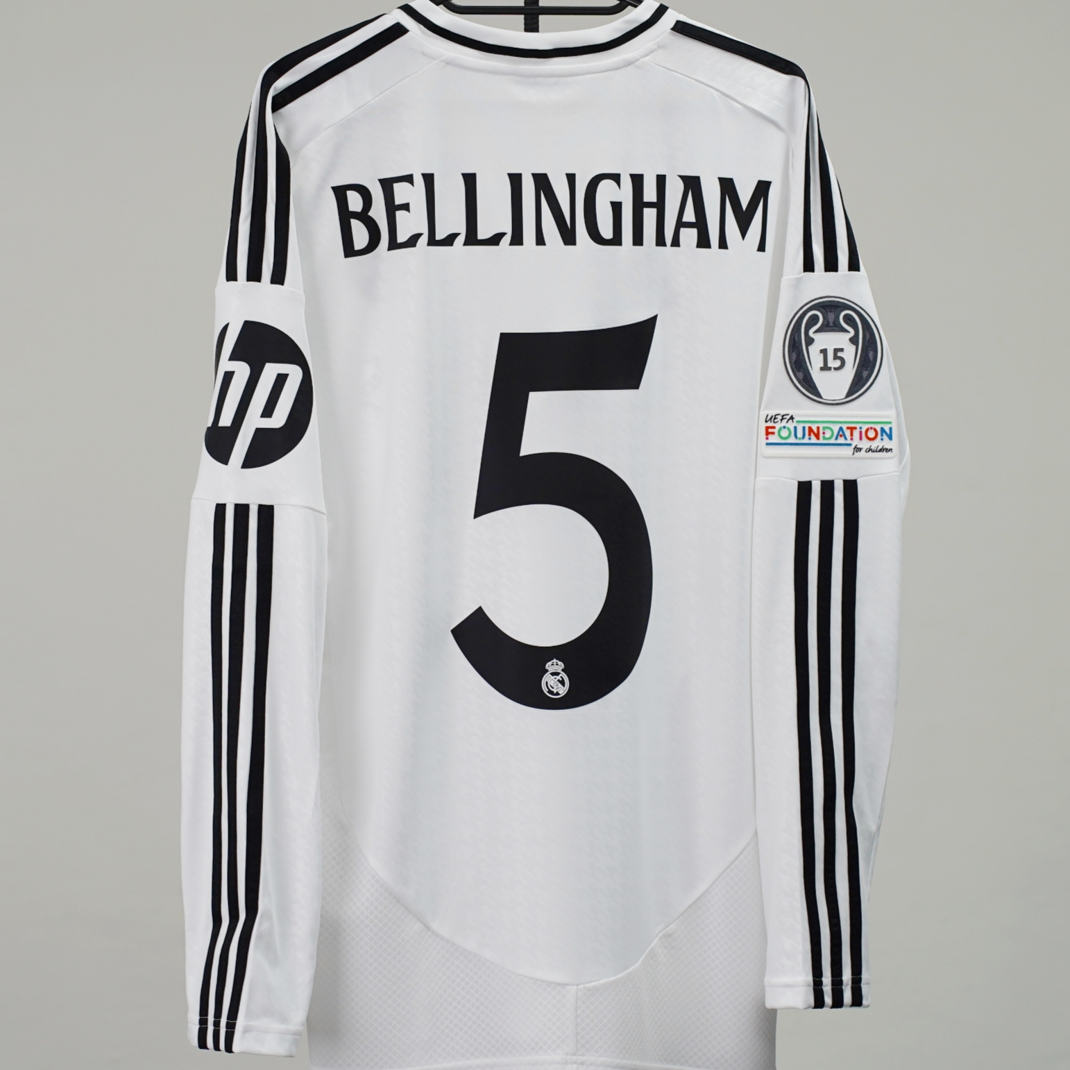 Adidas Real Madrid 2024/25 Home Long Sleeve Jersey White - KR Sizing (Non Marking Ver.) 착용 스타일