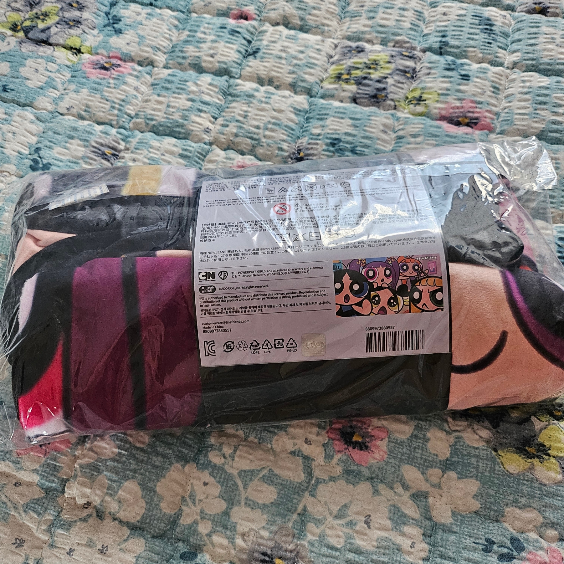 Newjeans x The Powerpuff Girls Blanket 착용 스타일 - 2