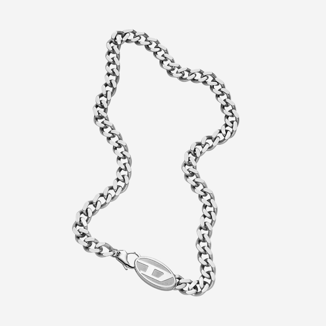 Diesel Dx1509 Stainless Steel Chain Necklace Silver 상세 이미지 1