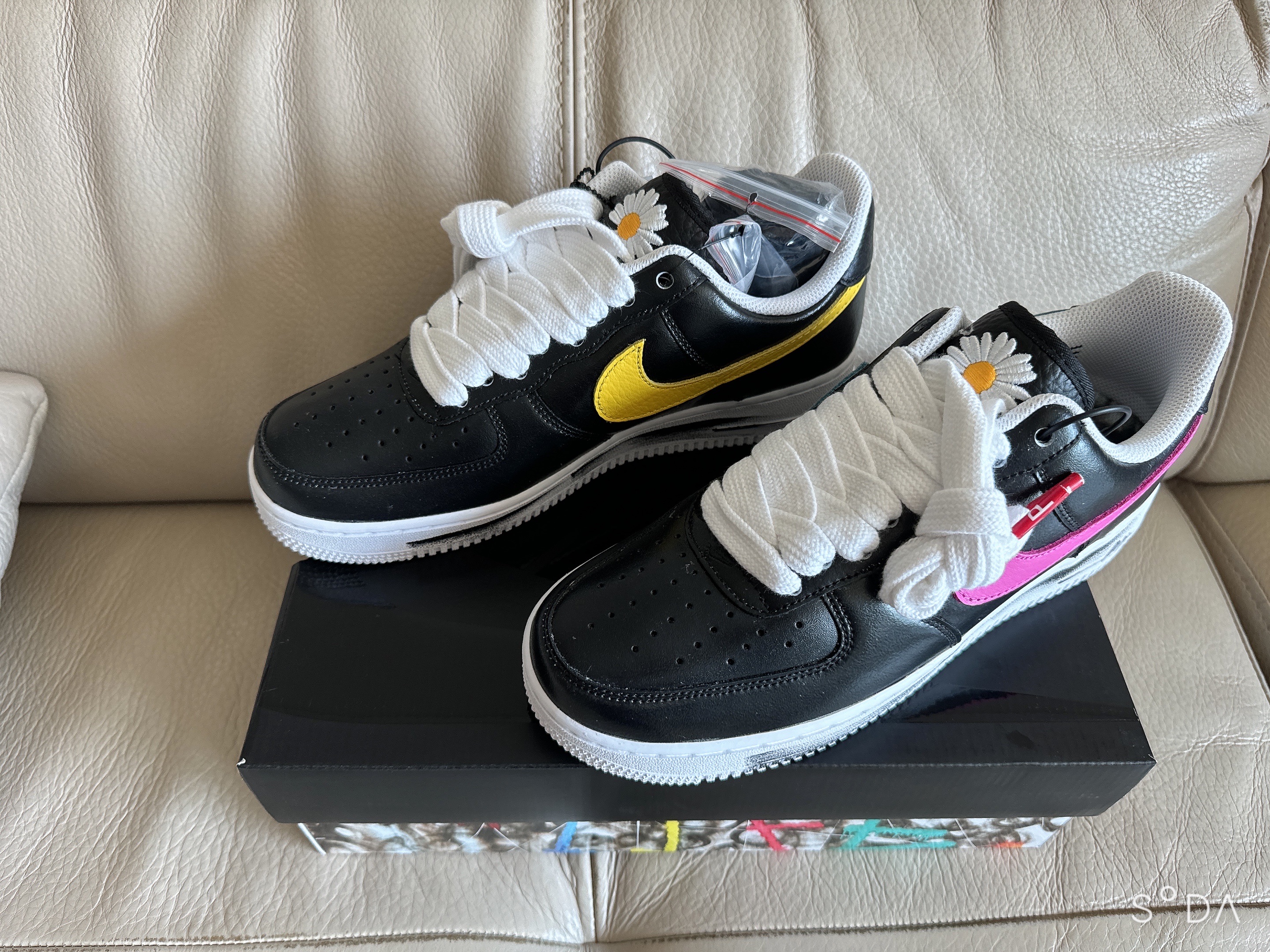 Nike x Peaceminusone Air Force 1 Low Para-Noise 3.0 Black and Multicolor 착용 스타일 - 2