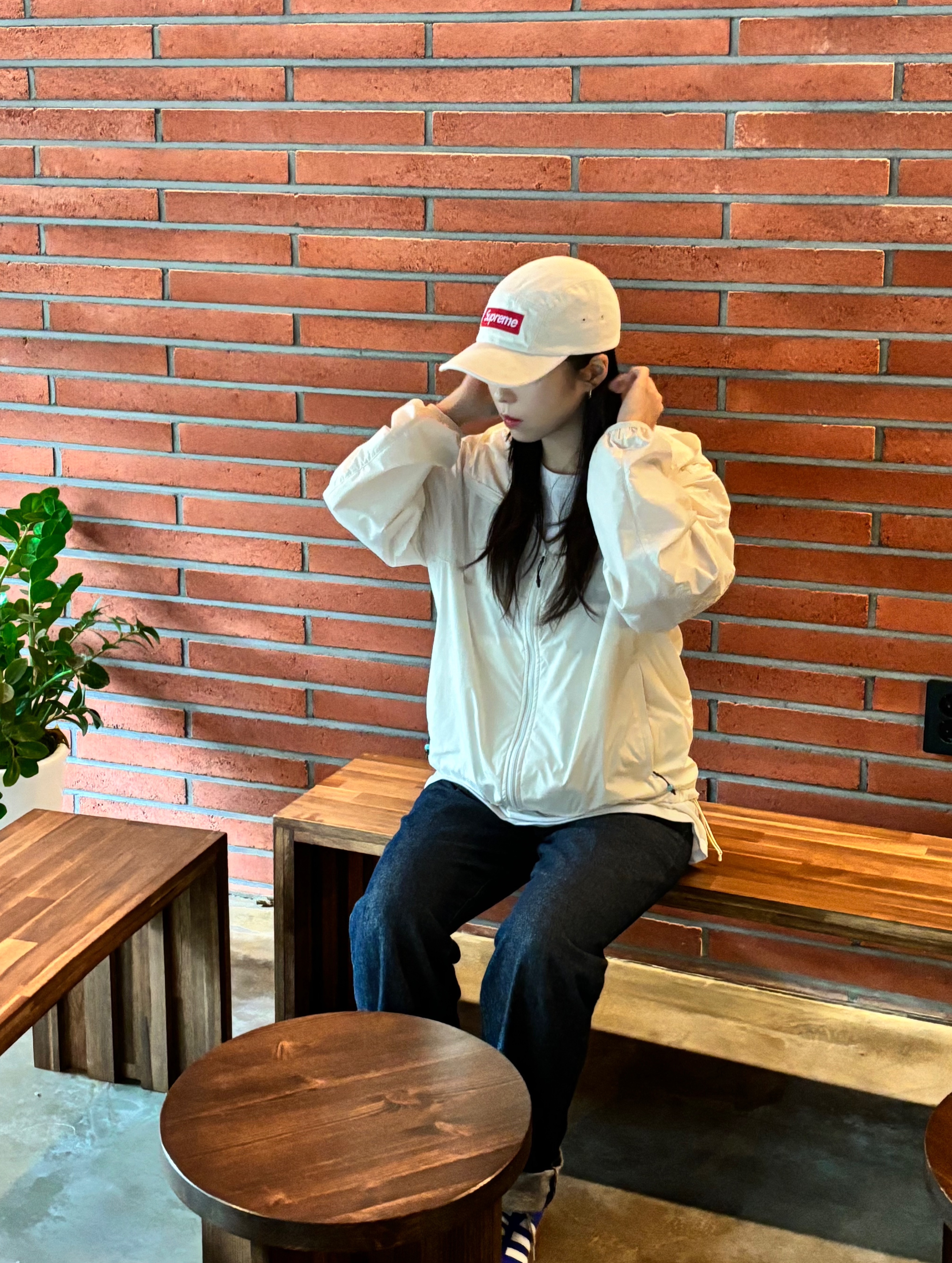 Supreme Denim Camp Cap Natural - 23SS, Adidas Samba OG Royal Blue 착용 스타일 - 1