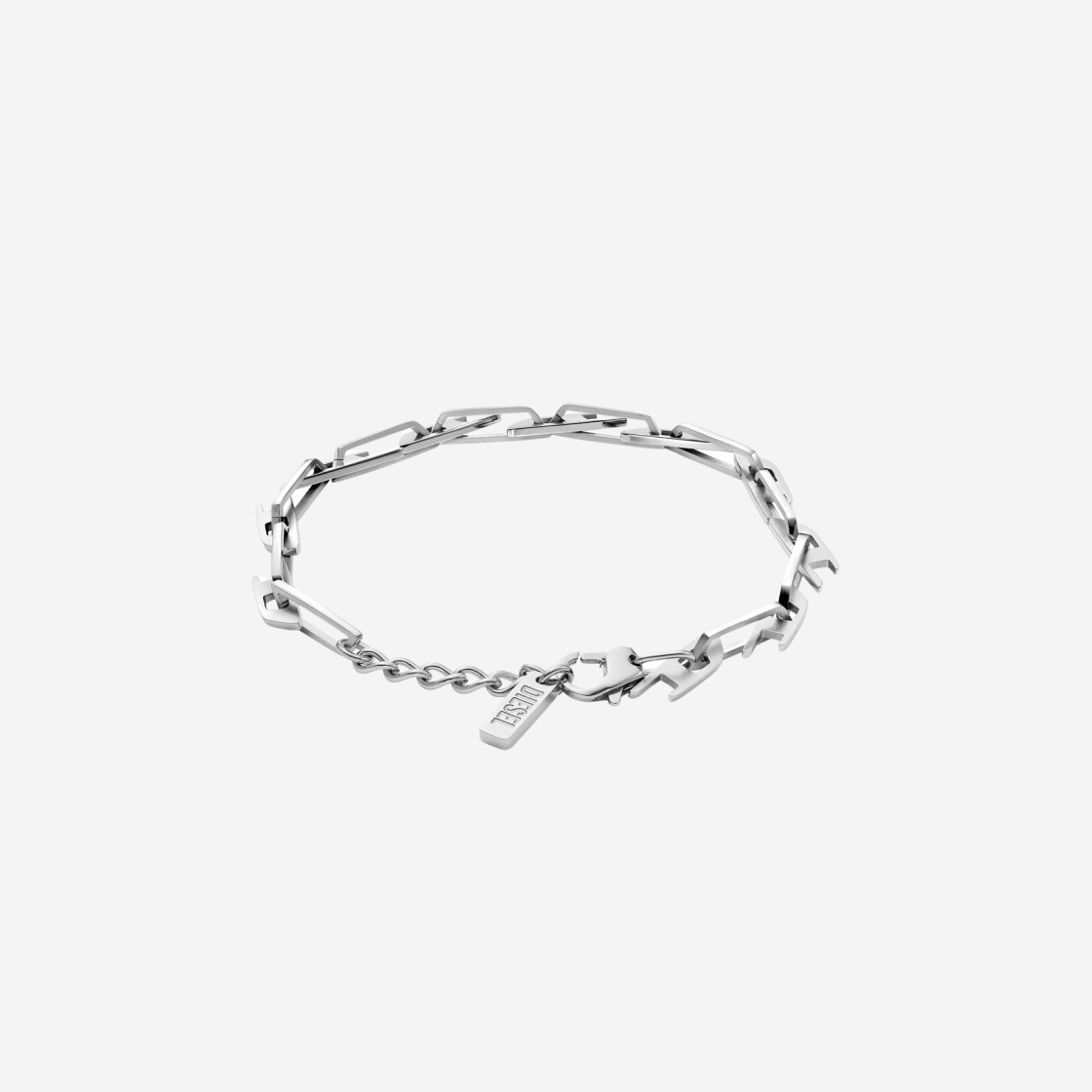 Diesel Dx1536040 Stainless Steel Interlocking D Logo Chain Bracelet Silver 상세 이미지 1