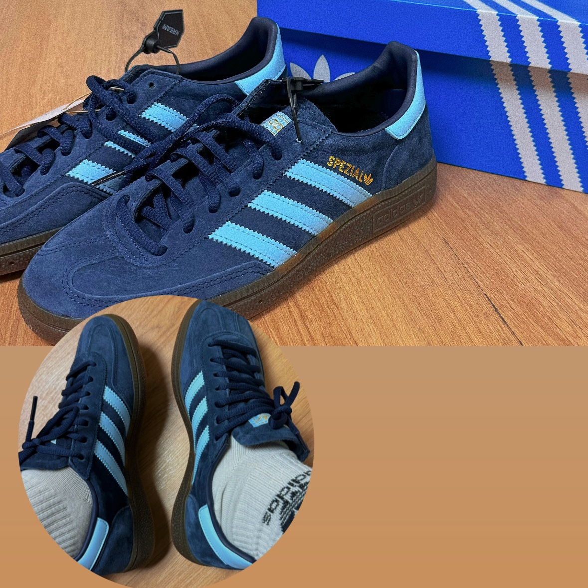 Adidas Spezial Handball Collegiate Navy, Emis New Logo Emis Cap Navy 착용 스타일 - 2