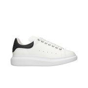 Alexander McQueen Larry Dot Tab Oversized Sneakers White Black Silver