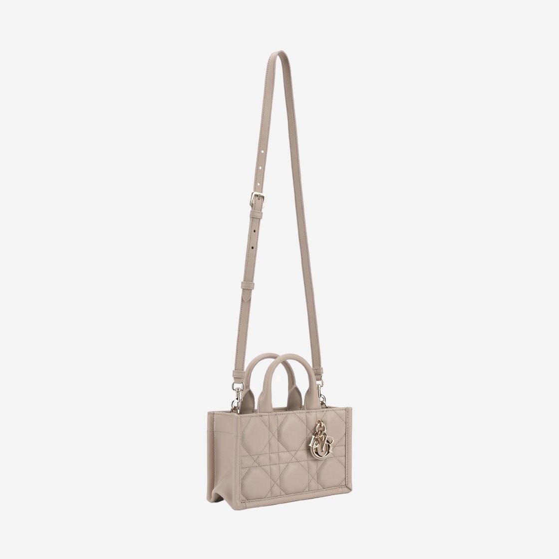 Dior Mini Book Tote with Strap Macrocannage Calfskin Trench Beige 상세 이미지 3