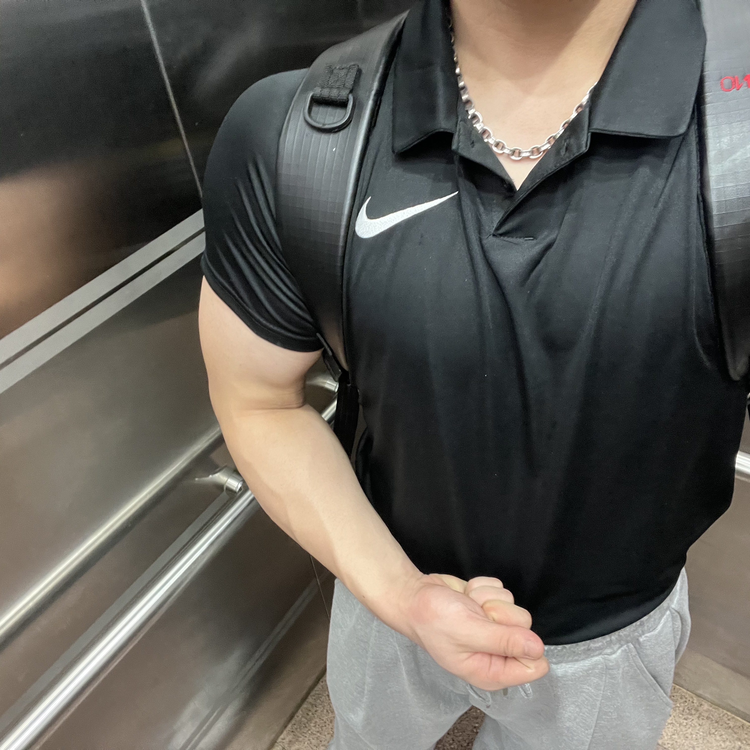 Nike Dri-Fit Park 20 Short Sleeve Polo Black 착용 스타일 - 2
