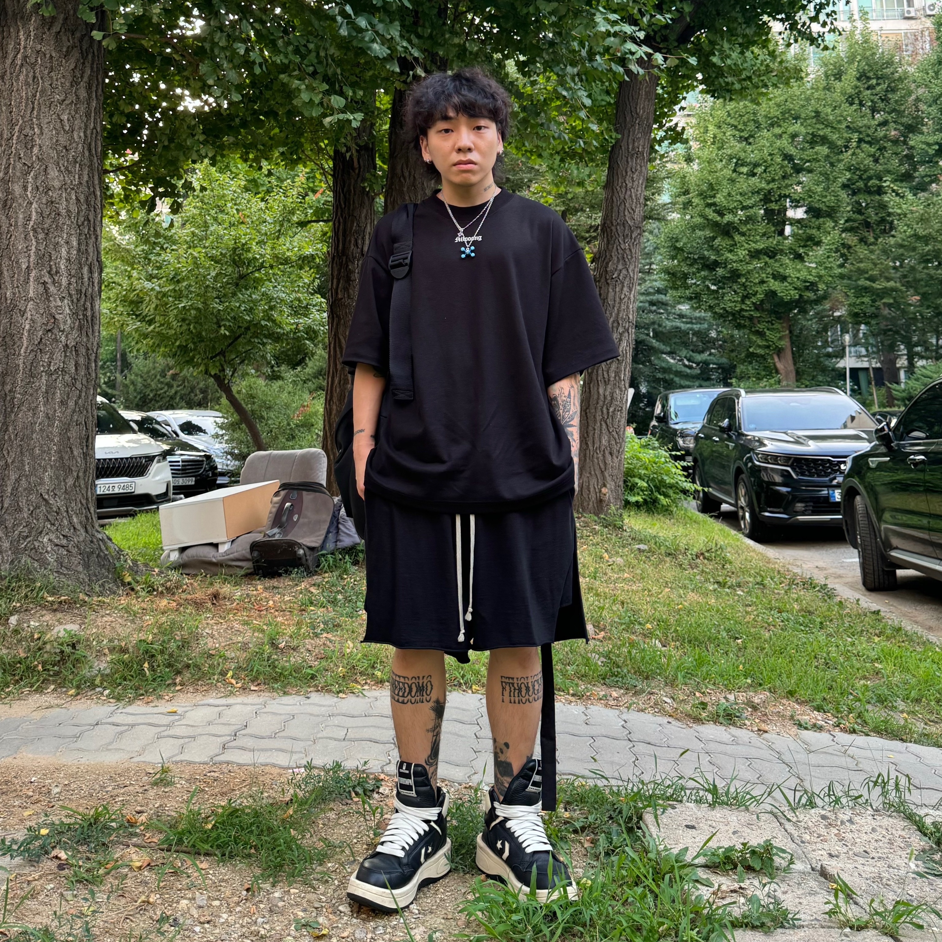 Converse x Drkshdw Turbowpn Black Cream 착용 스타일 - 1