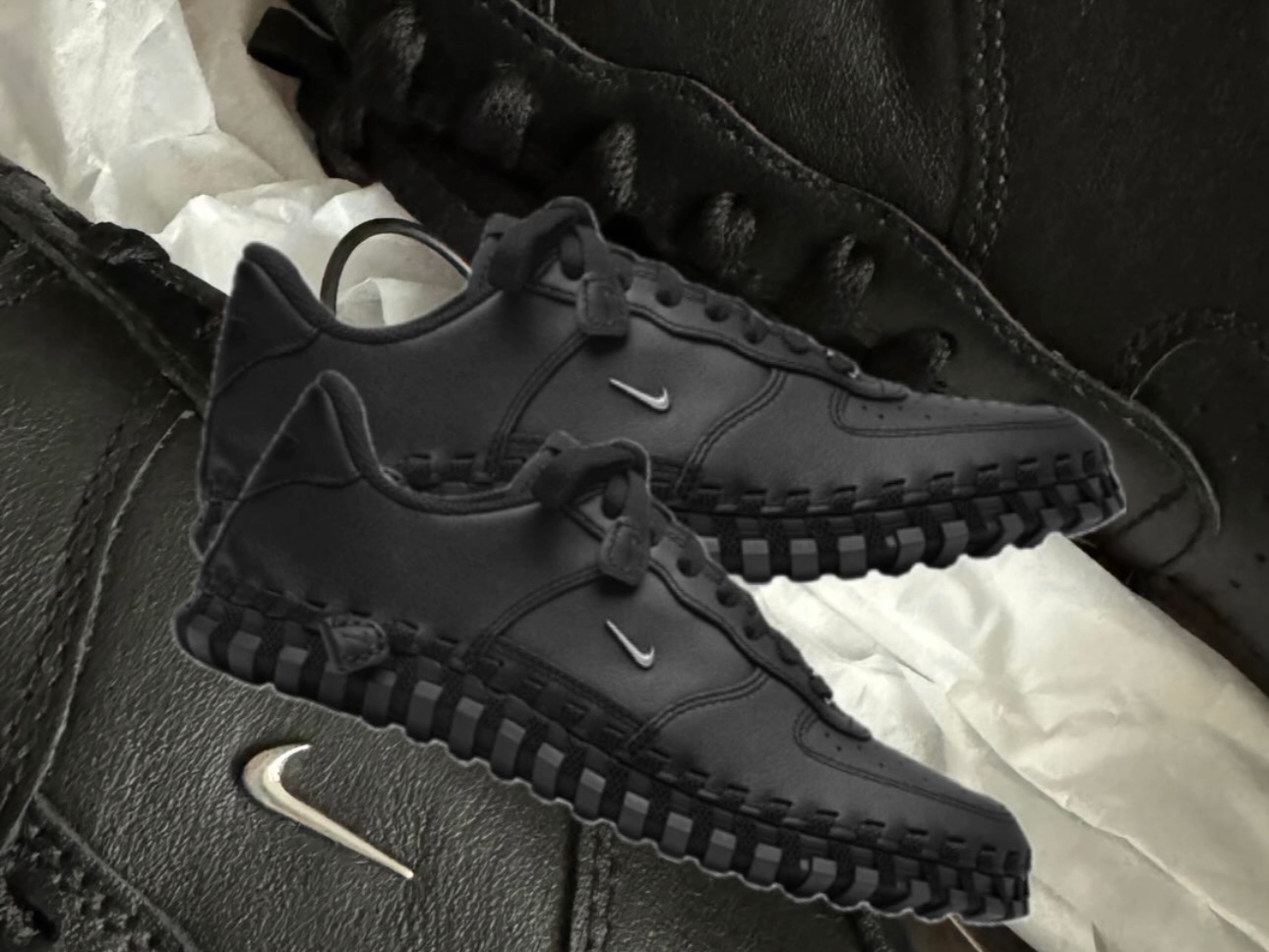 Nike x Jacquemus J Force 1 Low LX SP Black 착용 스타일