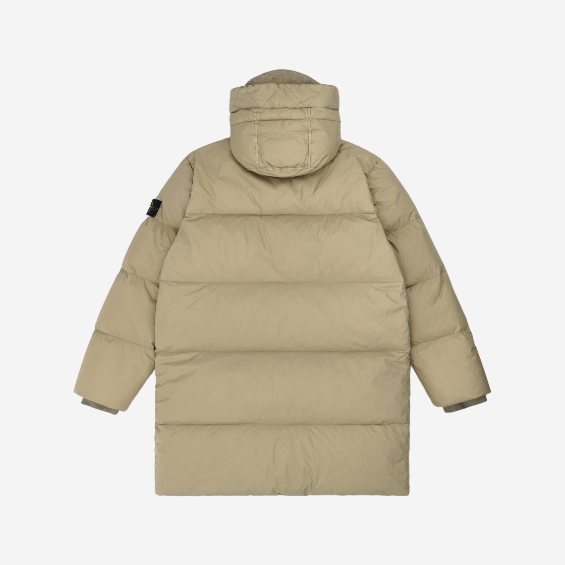 Stone Island 70123 Crinkle Reps Hooded Long Down Jacket Ecru - 21FW 상세 이미지 2