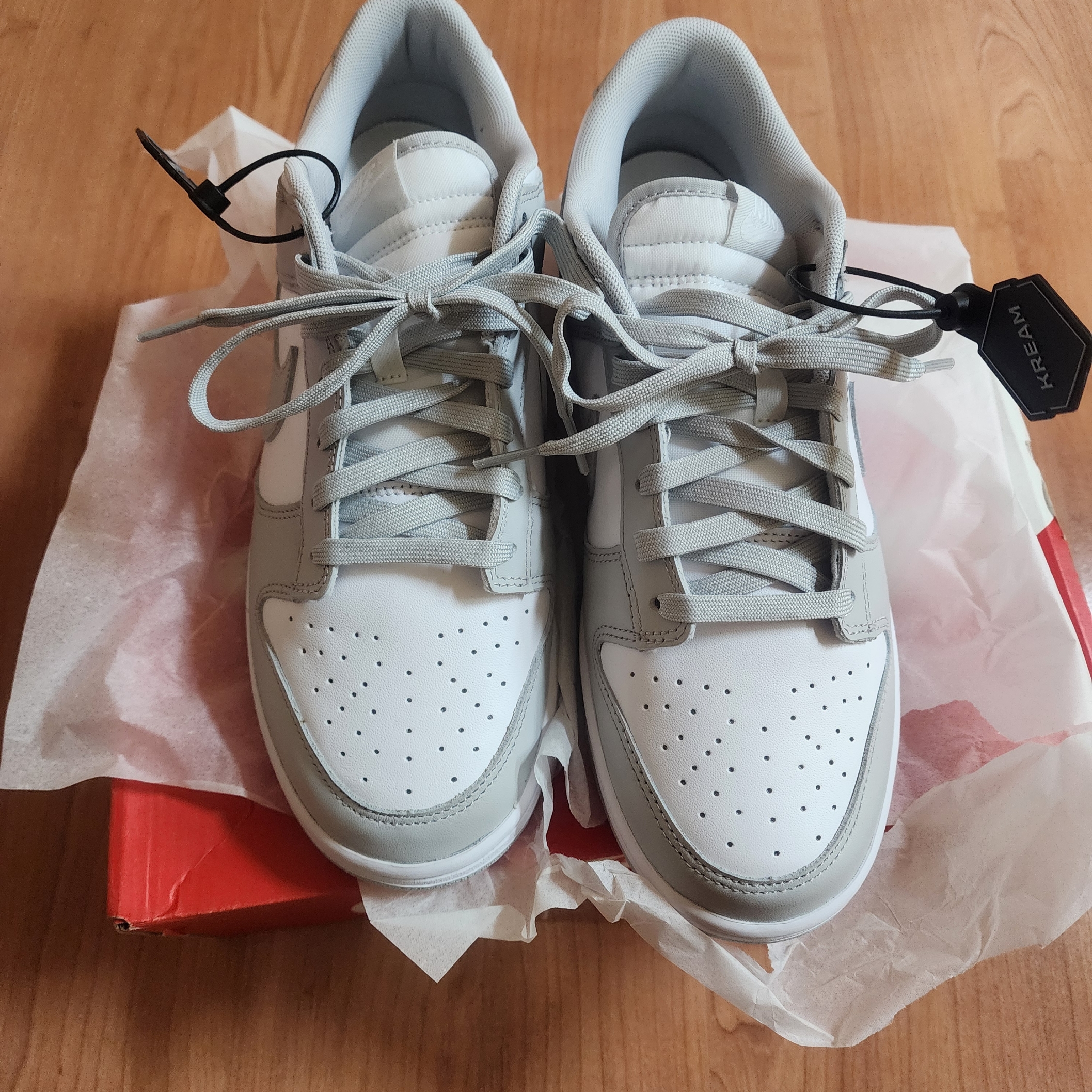 Nike Dunk Low Retro Grey Fog 착용 스타일 - 1