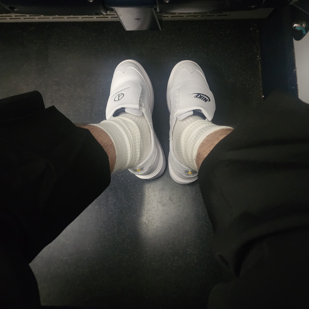 Nike x Peaceminusone Kwondo1 White 착용 스타일