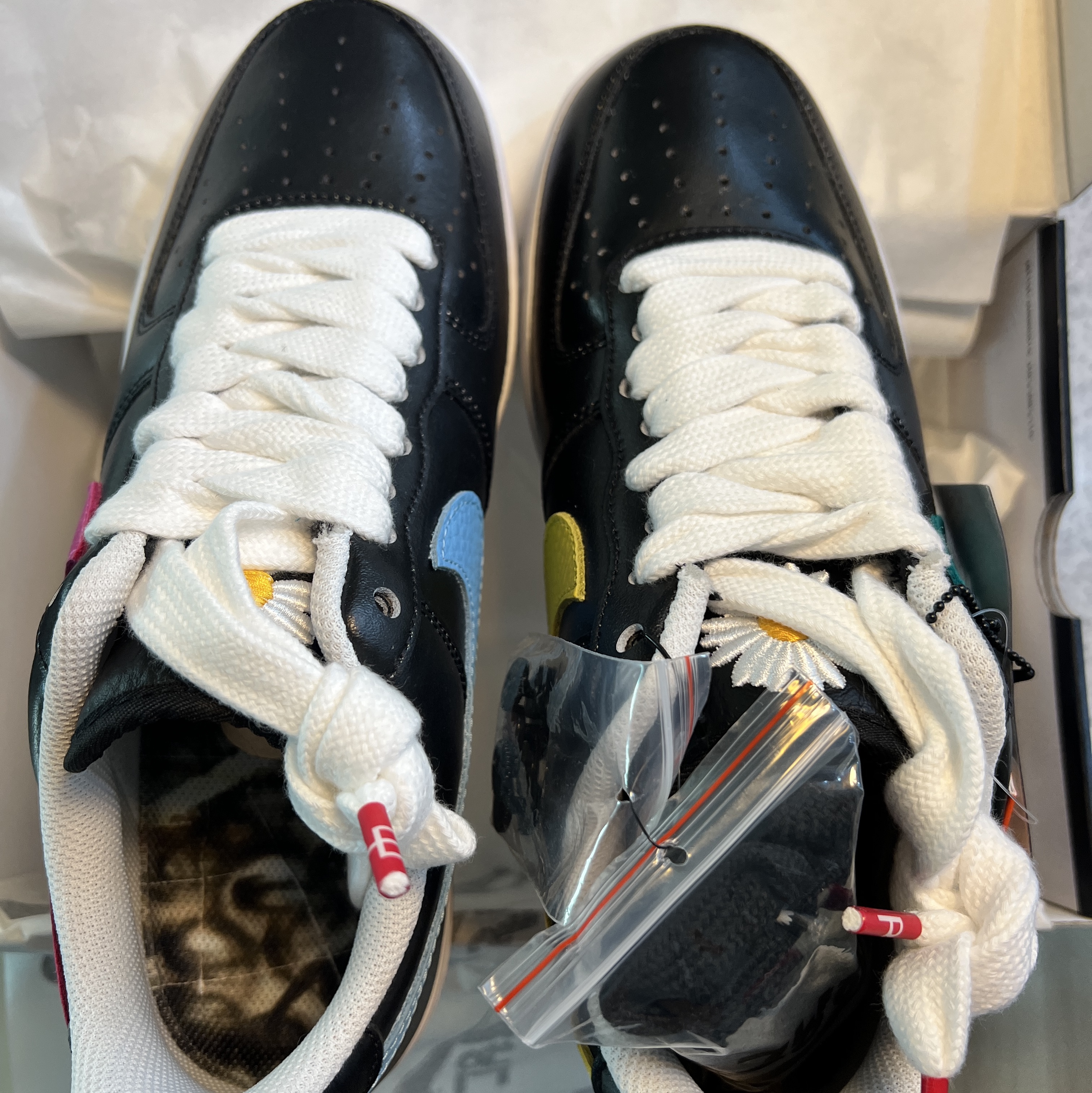 Nike x Peaceminusone Air Force 1 Low Para-Noise 3.0 Black and Multicolor 착용 스타일 - 1