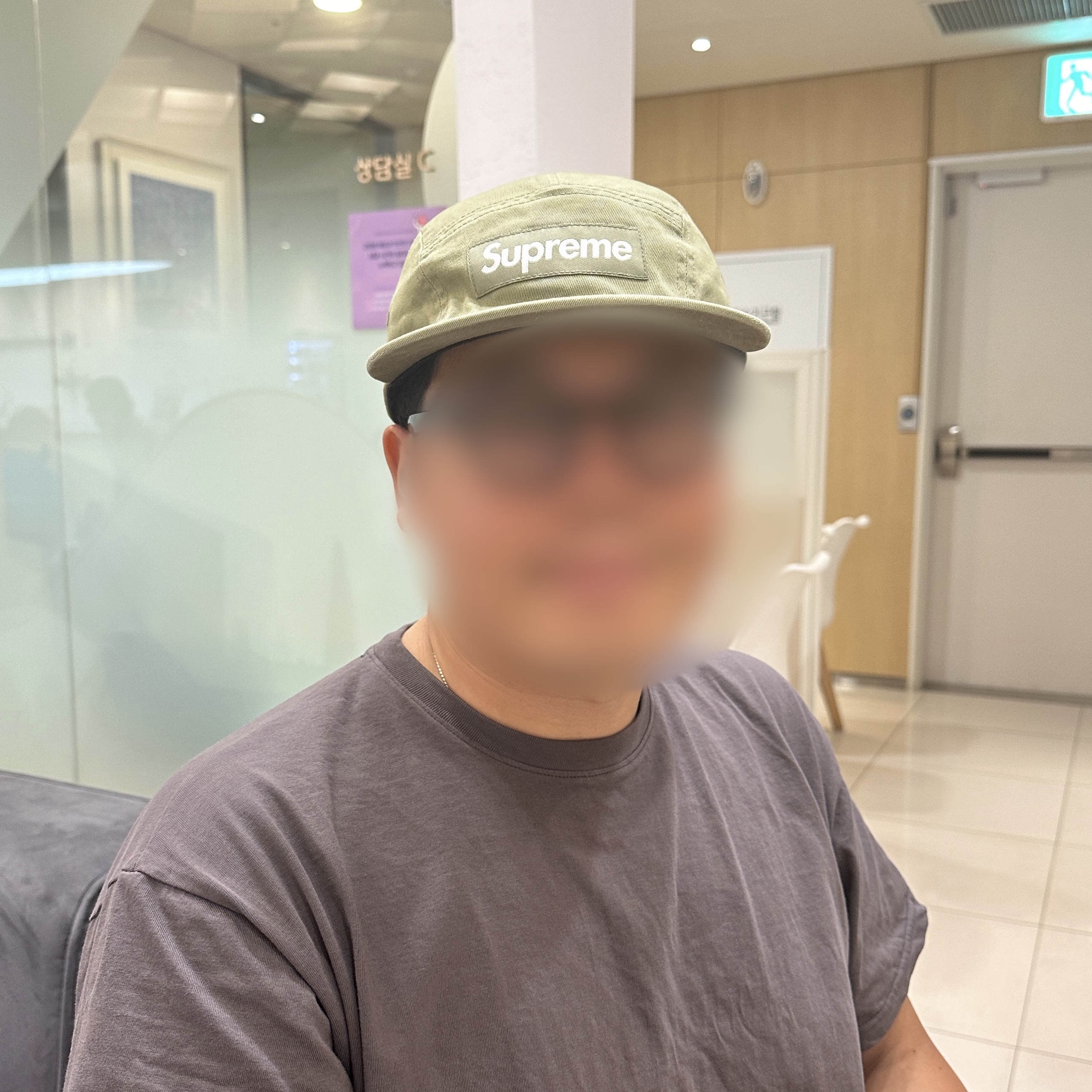 Supreme Washed Chino Twill Camp Cap Light Olive - 24SS 착용 스타일 - 1