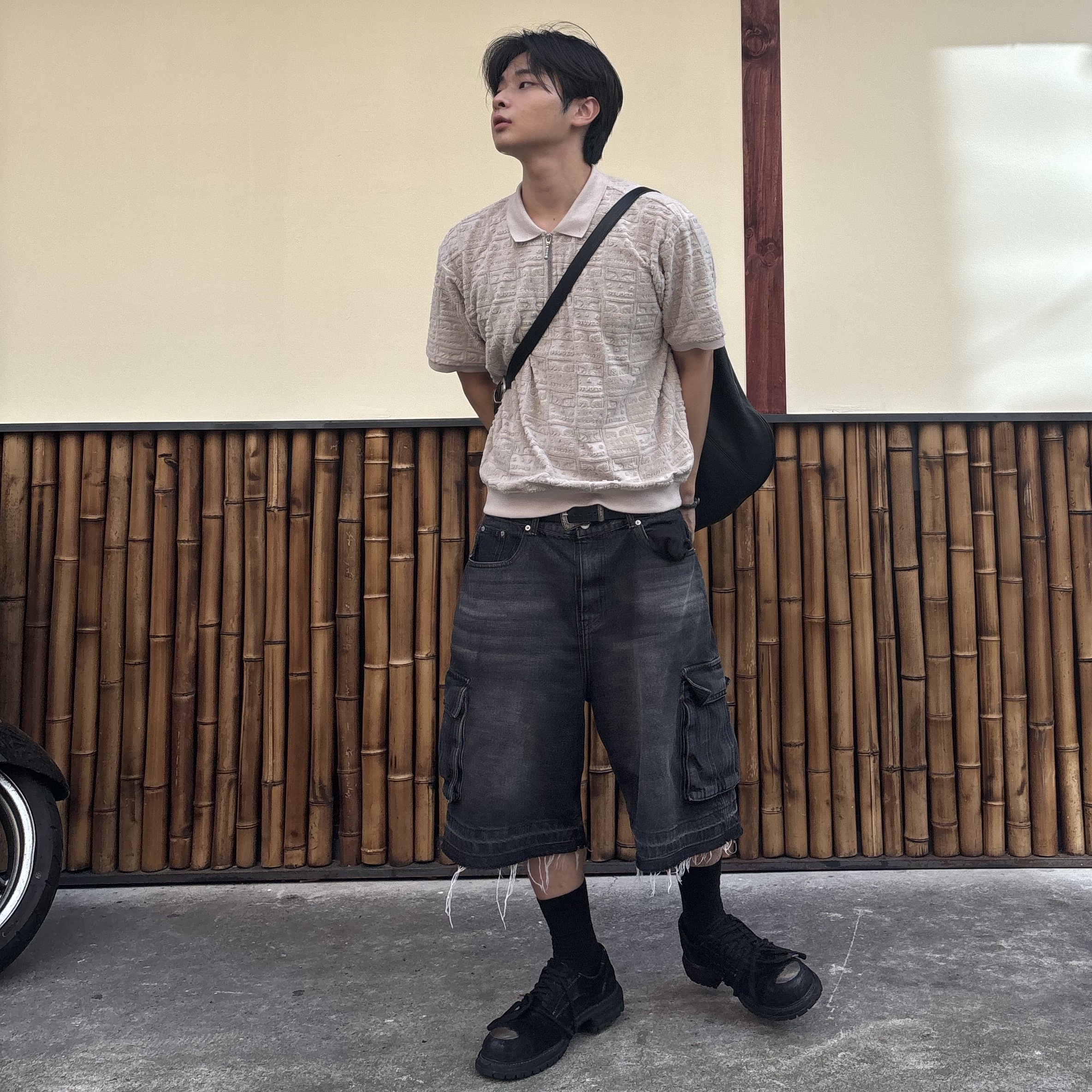 IAB Studio x Obey Carter Terry Polo Silver Grey, [KREAM 단독] LOSTGARDEN Nestor 착용 스타일