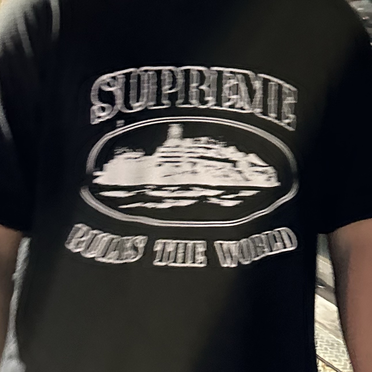 Supreme x Corteiz Rules The World T-Shirt Black - 23FW 착용 스타일