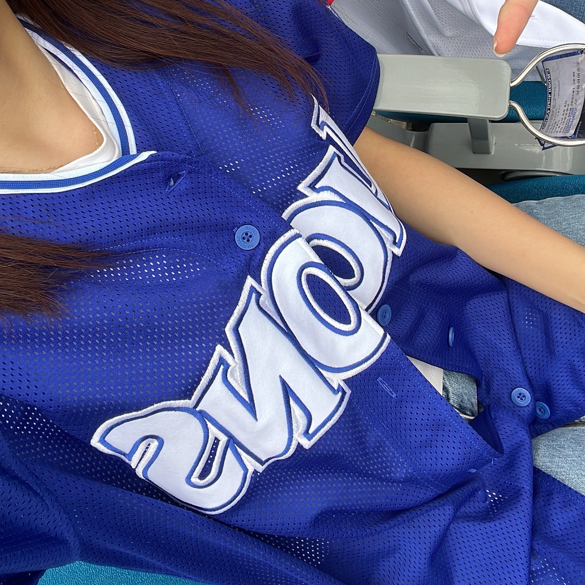 Samsung Lions 2024 Professional Away Uniform Blue (Non Marking Ver.) 착용 스타일 - 1