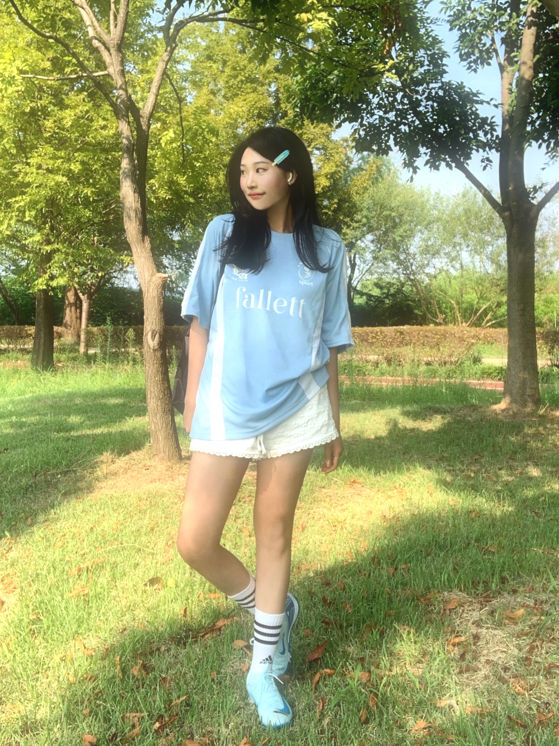 Nike Zoom Mercury Vapor 16 Academy TF Glacier Blue Blue Orbit, Monamhee x NOS7 SON.hee Figure Keyring Cream 착용 스타일 - 2