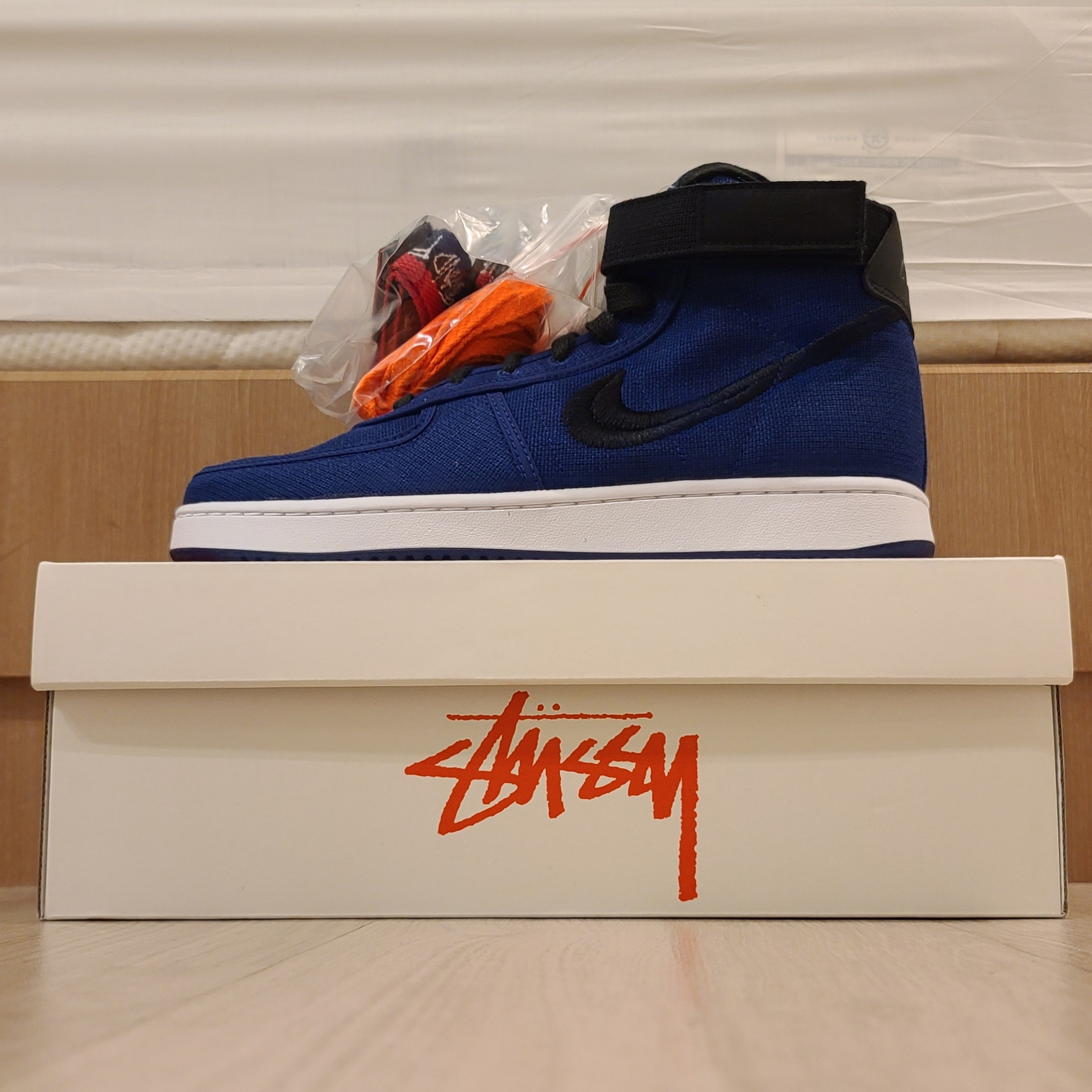 Nike x Stussy Vandal High Deep Royal Blue 착용 스타일 - 1