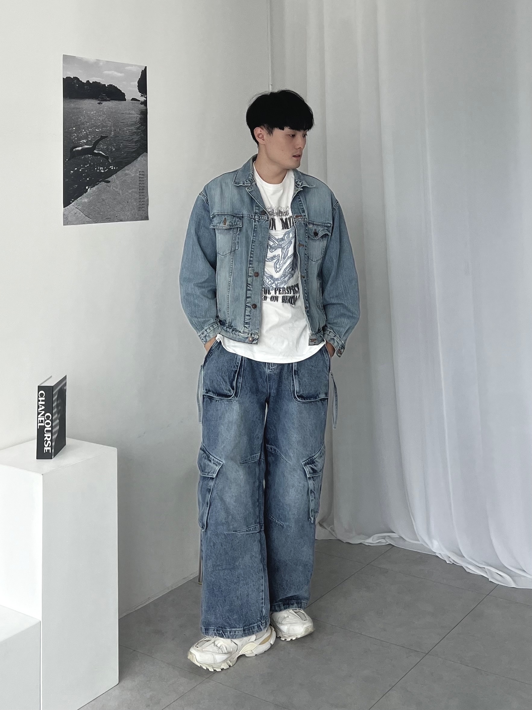 Balenciaga Track Sneakers Recycled Sole Grey 착용 스타일 - 2