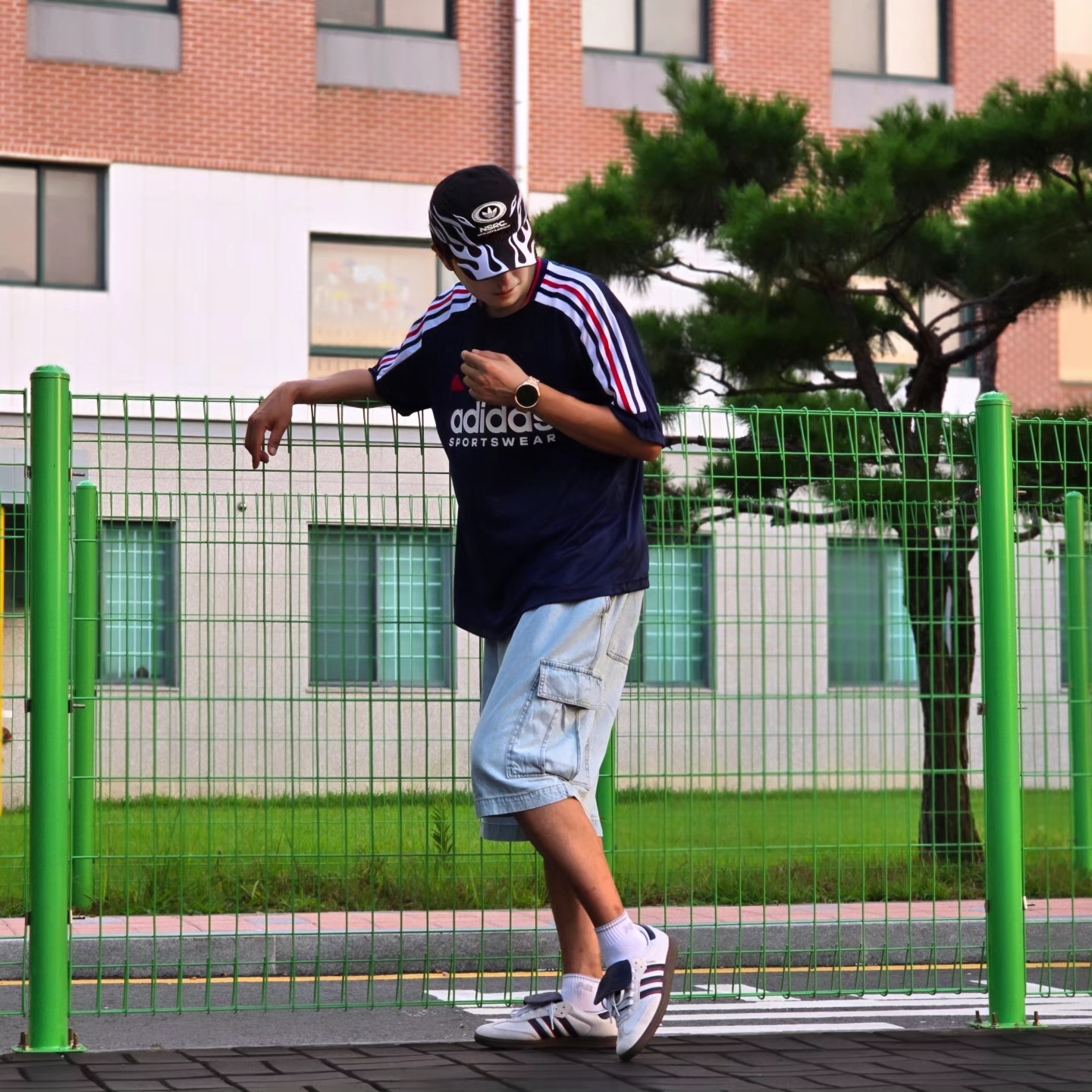 Adidas x NSRC Cap Black, Adidas House of Tiro Nations Pack T-Shirt Team Navy Blue 2 - KR Sizing 착용 스타일 - 6