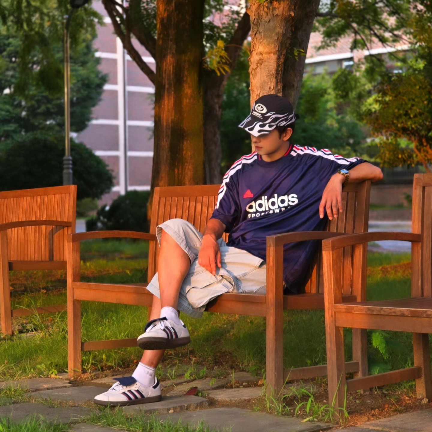 Adidas x NSRC Cap Black, Adidas House of Tiro Nations Pack T-Shirt Team Navy Blue 2 - KR Sizing 착용 스타일 - 3