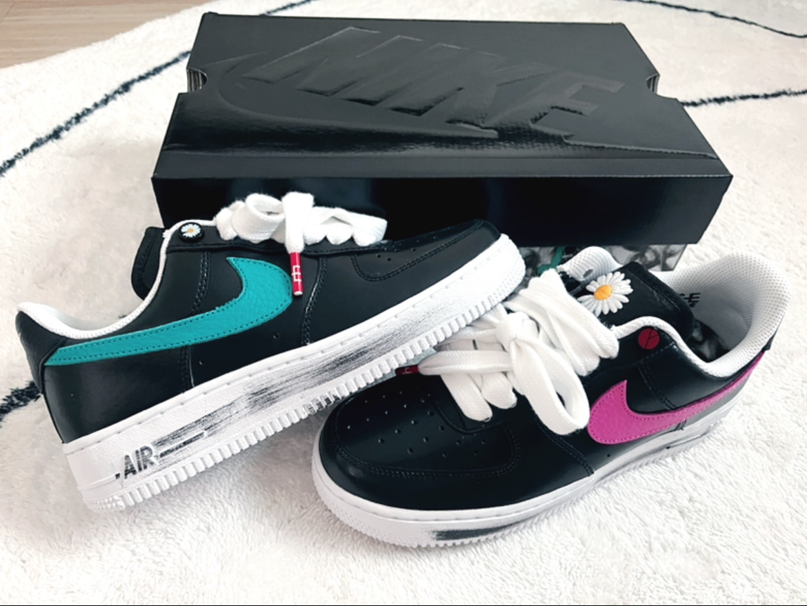 Nike x Peaceminusone Air Force 1 Low Para-Noise 3.0 Black and Multicolor 착용 스타일 - 1