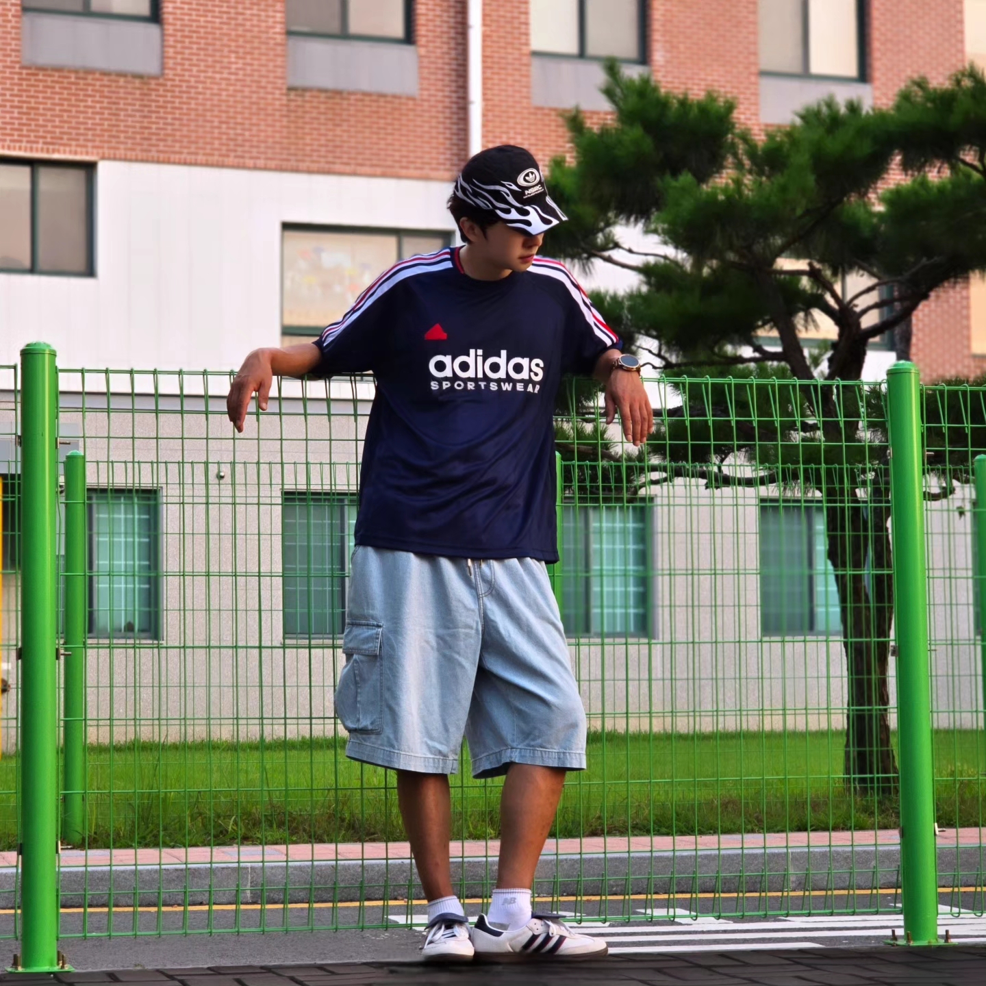 Adidas x NSRC Cap Black, Adidas House of Tiro Nations Pack T-Shirt Team Navy Blue 2 - KR Sizing 착용 스타일 - 5