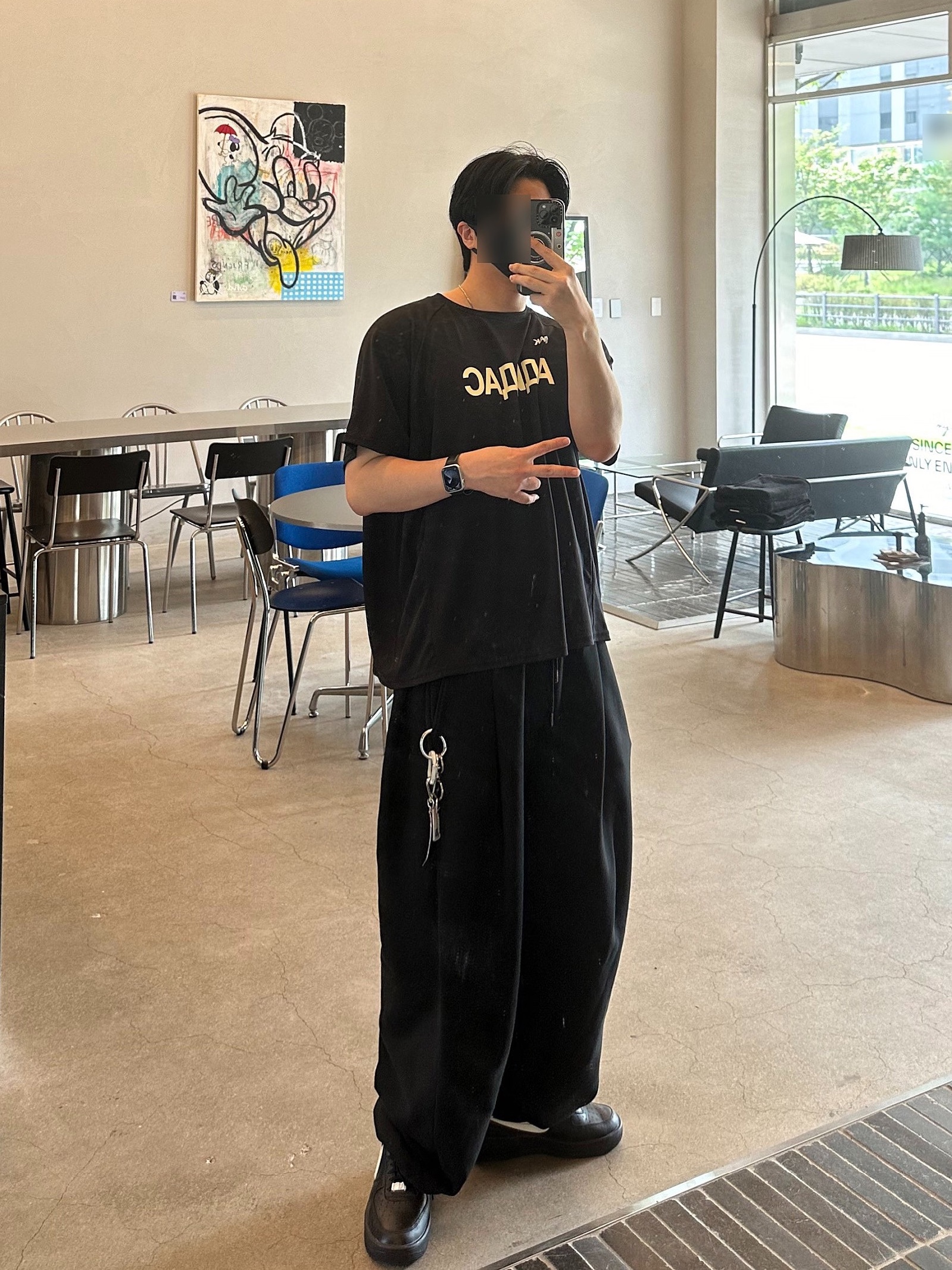 Yeezy x Gosha Rubchinskiy YZY Jersey Black, Nike x Ambush Air Force 1 Low SP Black 착용 스타일 - 2