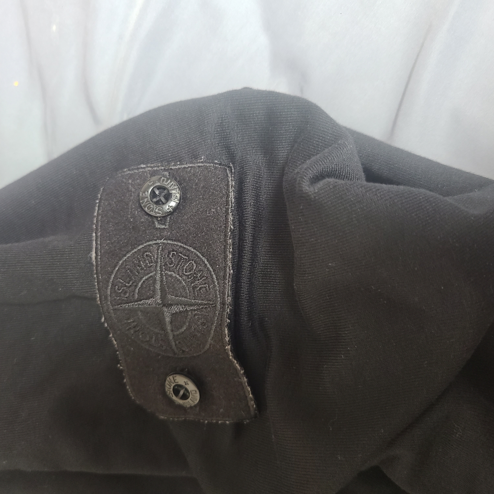 Stone Island 653F3 Ghost Piece Cotton Stretch Fleece Hooded Sweatshirt Black - 21SS 착용 스타일