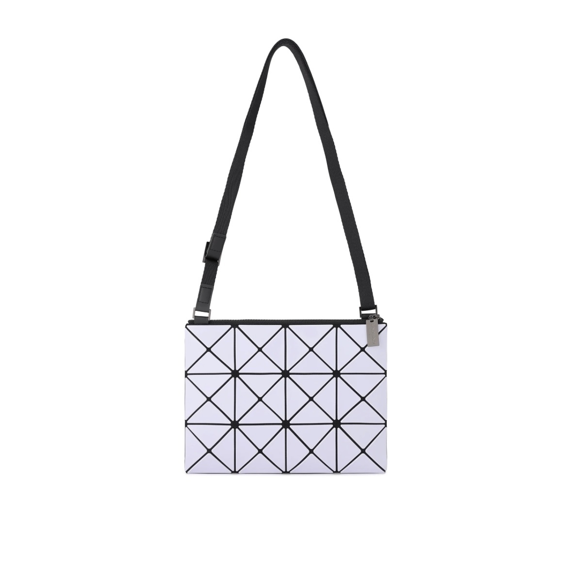 Bao Bao Issey Miyake Lucent W Crossbody Bag Light Grayish Blue 착용 스타일 - 6