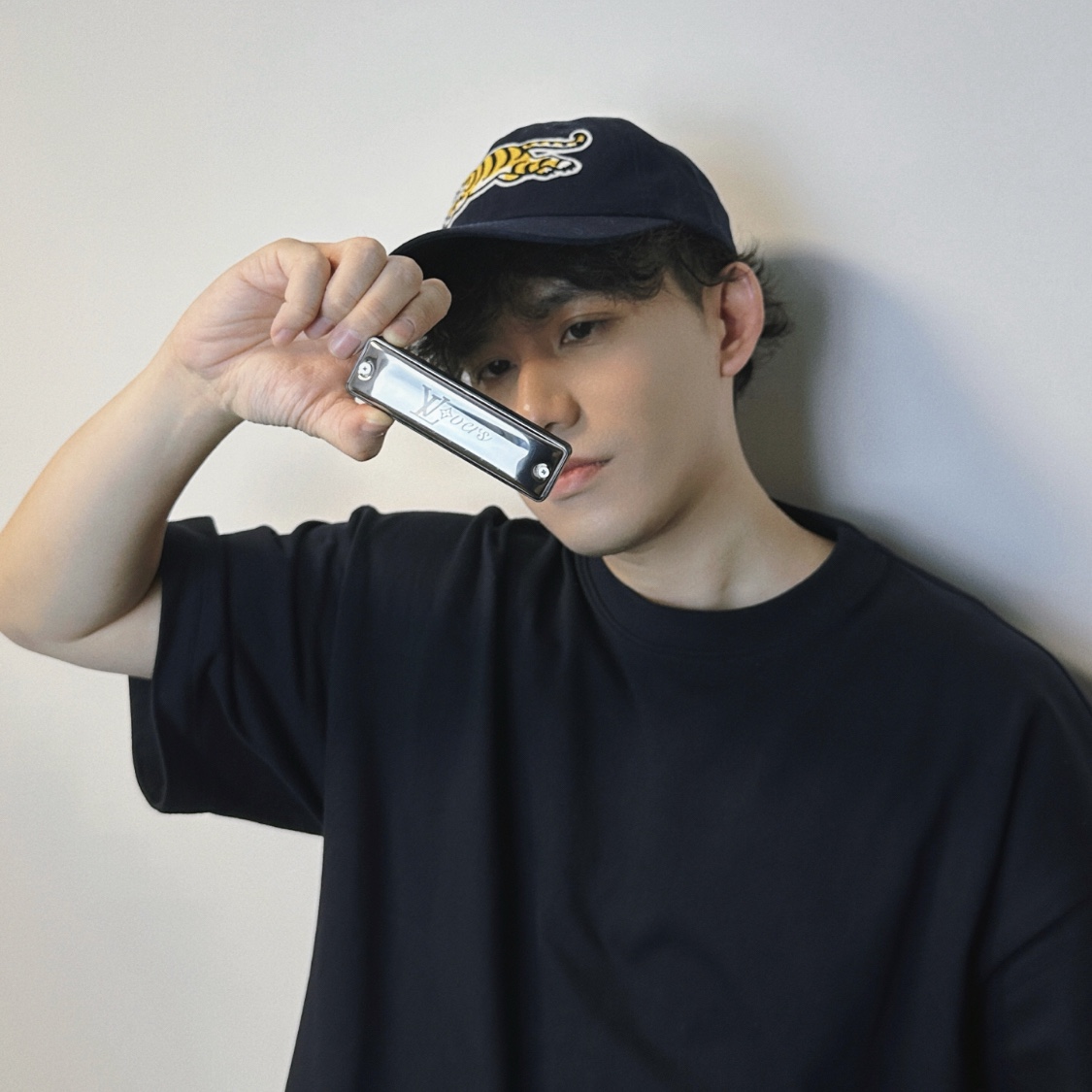 Human Made 6-Panel Twill Cap #4 Navy 착용 스타일