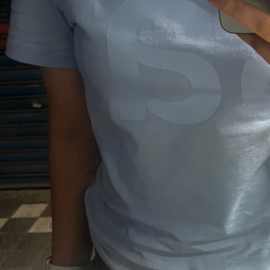 [KREAM 단독] Safarispot Basic Safari T-Shirt Sky 착용 스타일