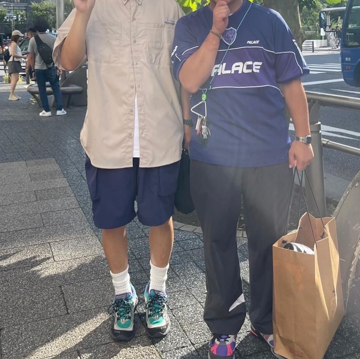 Palace Palamat Jersey Navy Purple - 24FW 착용 스타일