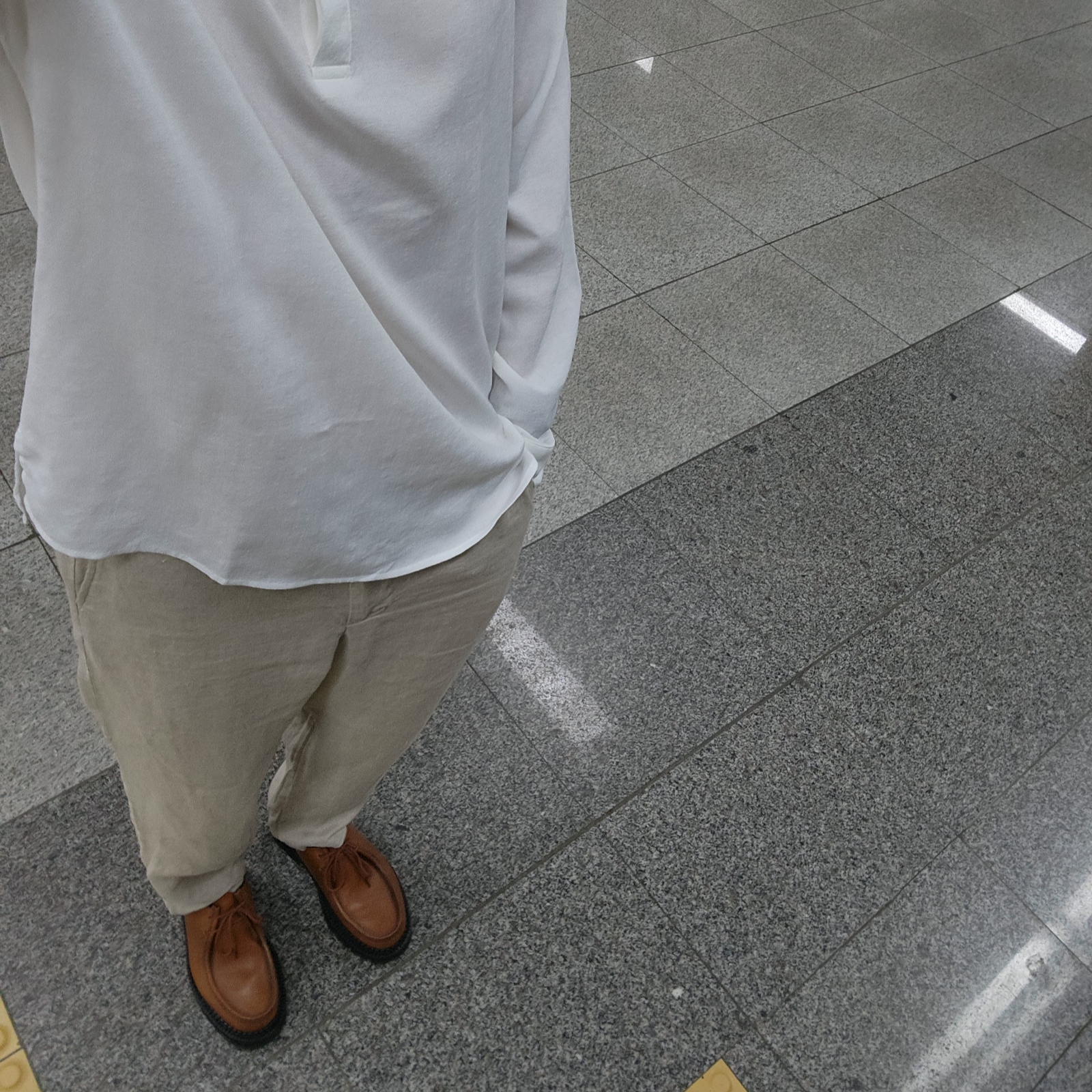 Paraboot Michael Lisse Marron 착용 스타일 - 1