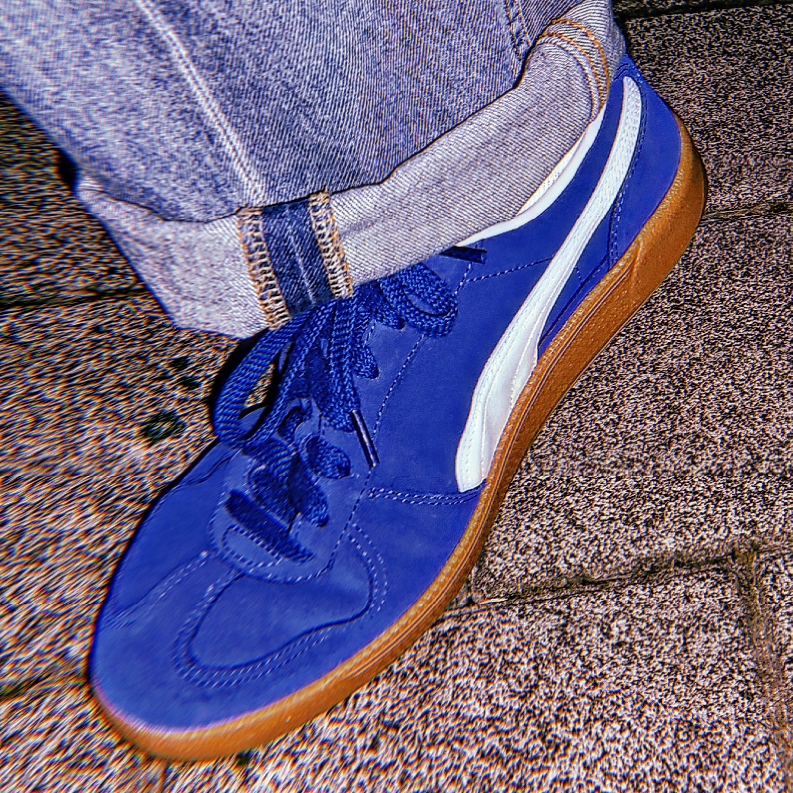 Puma Palermo Cobalt Glaze White 착용 스타일