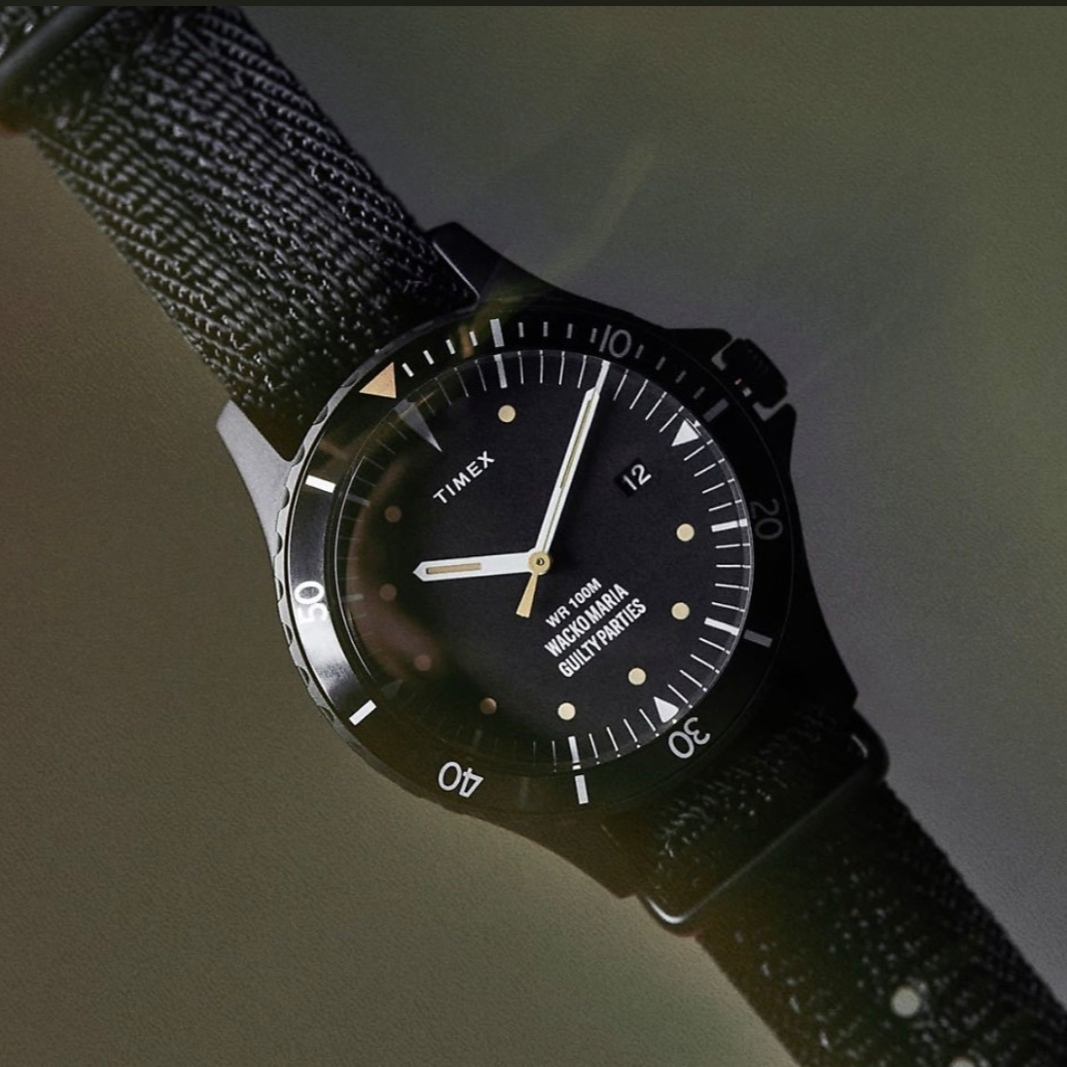 Timex x Wacko Maria x END. Navi 38 Giftset Leopard & Black 착용 스타일 - 3