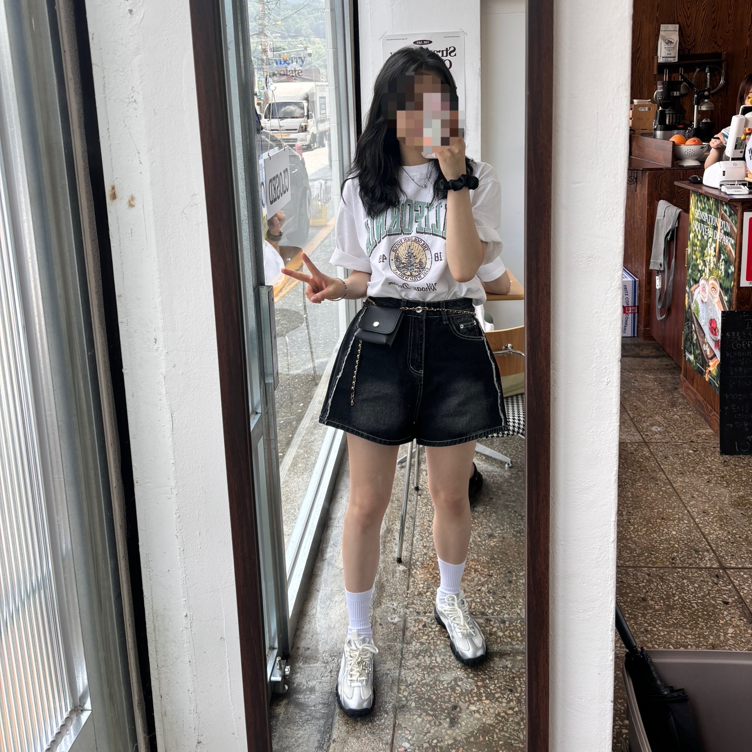 Fila Echappe MS Silver Moon 착용 스타일 - 1