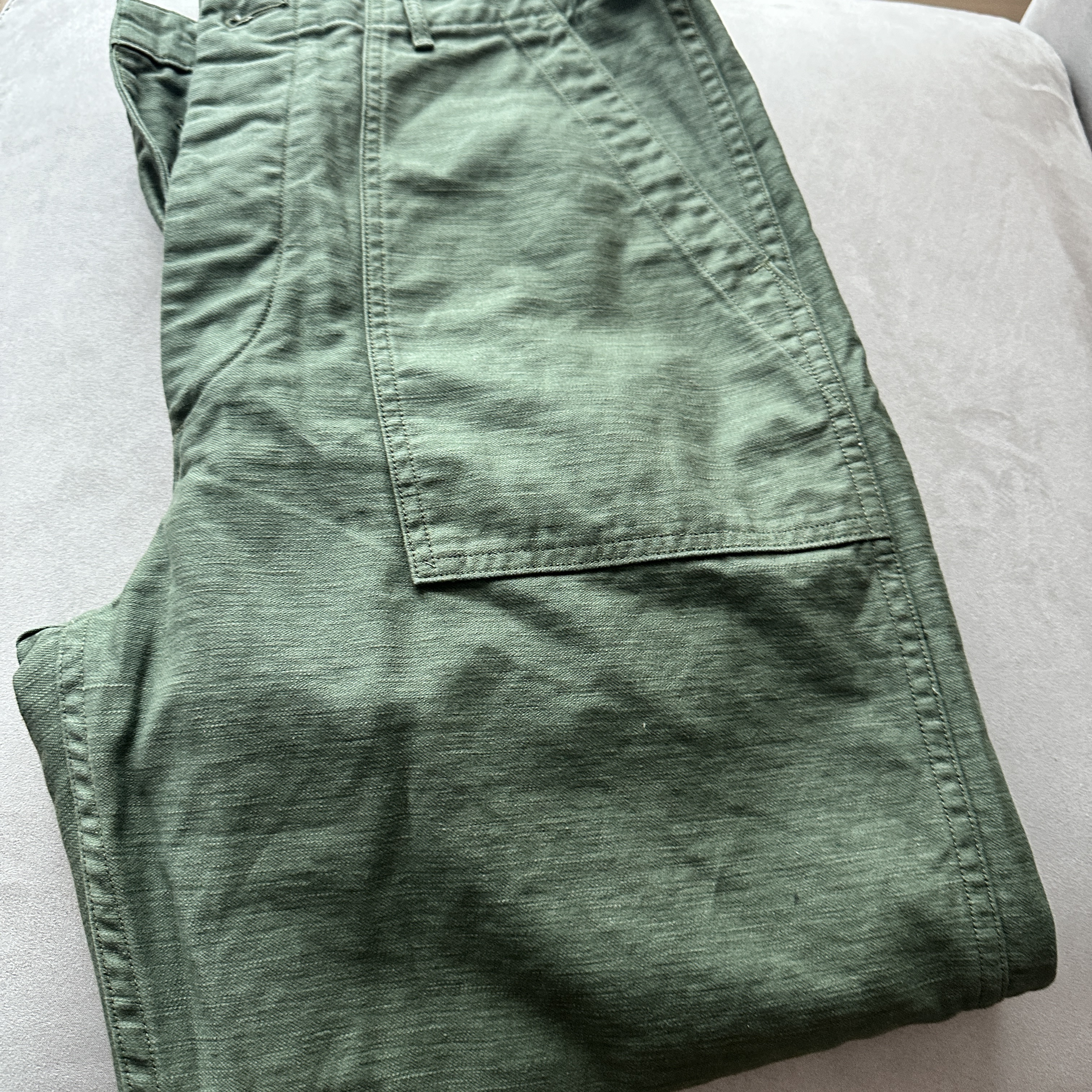Orslow 5002 US Army Fatigue Pants Green 착용 스타일