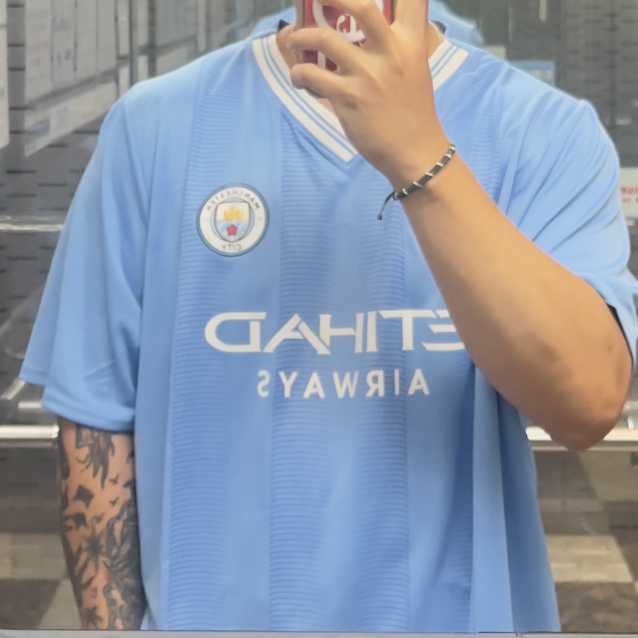 Puma Manchester City 2023/24 Home Jersey Team Light Blue (Non Marking Ver.) 착용 스타일