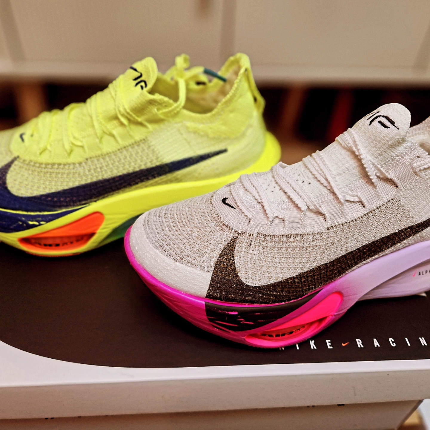 Nike Air Zoom Alphafly Next% 3 Hyper Pink 착용 스타일 - 5
