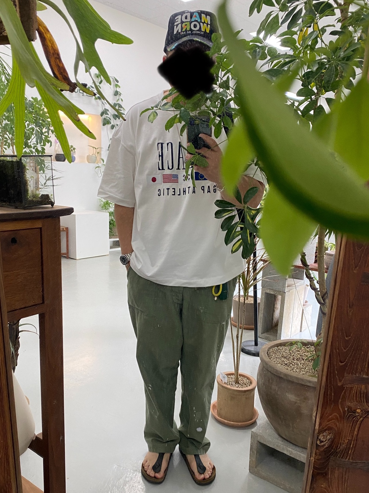 Palace x Gap Heavy Jersey T-Shirt White - 24SS 착용 스타일