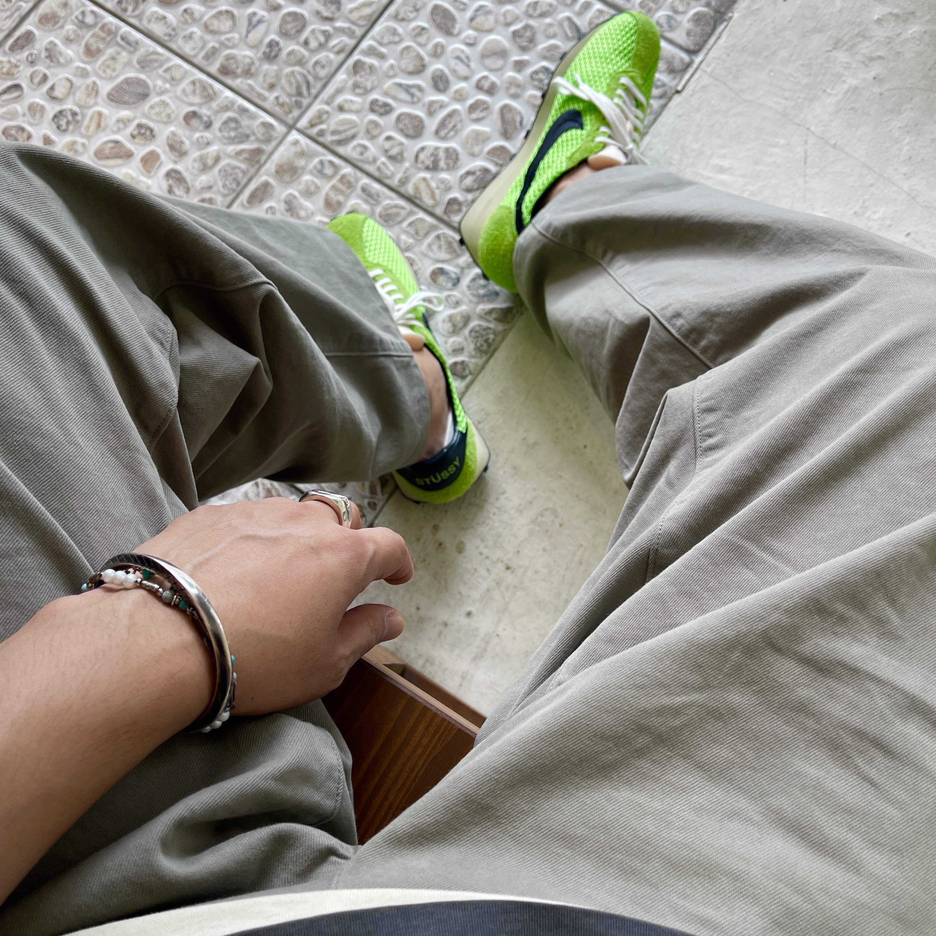 Nike x Stussy LD-1000 SP Action Green and Black 착용 스타일